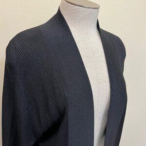 Vintage LINDA ALLRED ELLEN TRACY Black Open Cardigan Size Small NEW